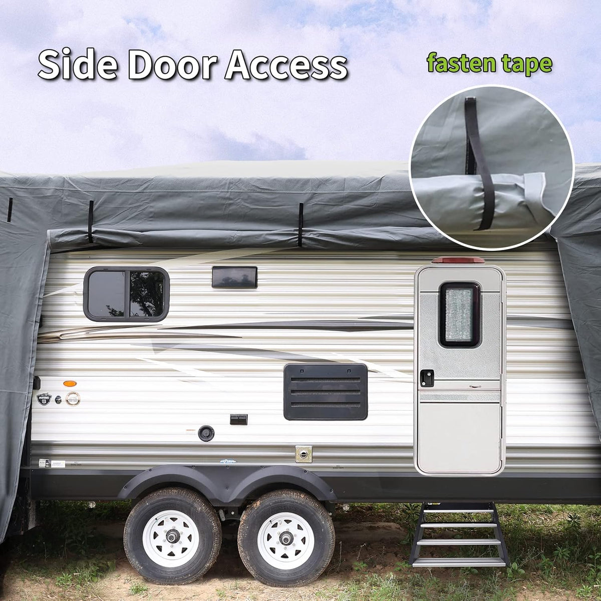 Travel Trailer Cover with Quick Side Door Access I79936