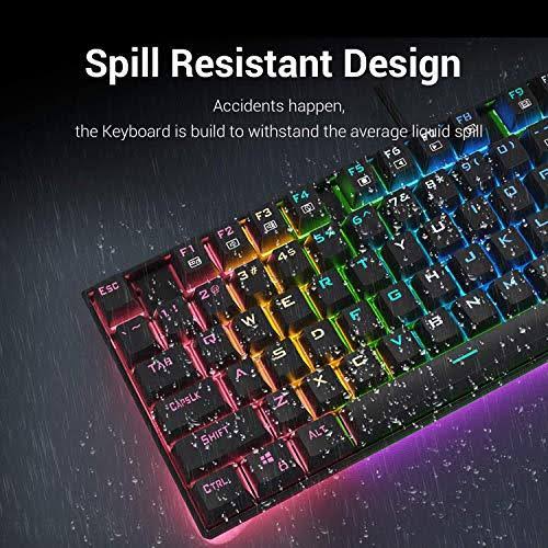 87 Key RGB Backlit Mechanical Gaming Keyboard J162