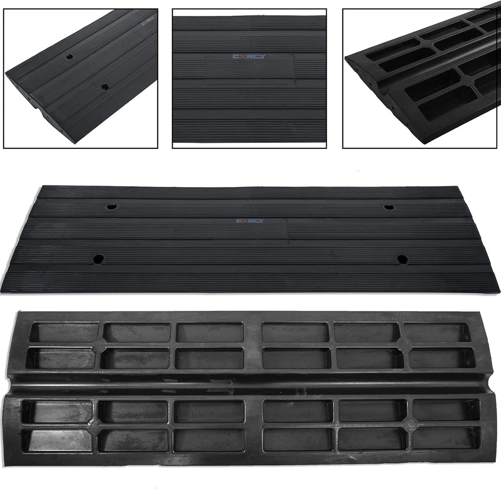3PCS Rubber Heavy Duty Driveway Curb Ramps Y49020