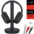 Wireless Over Ear Headphones with Transmitter Dock and RCA Plug Y-Adapter U780376