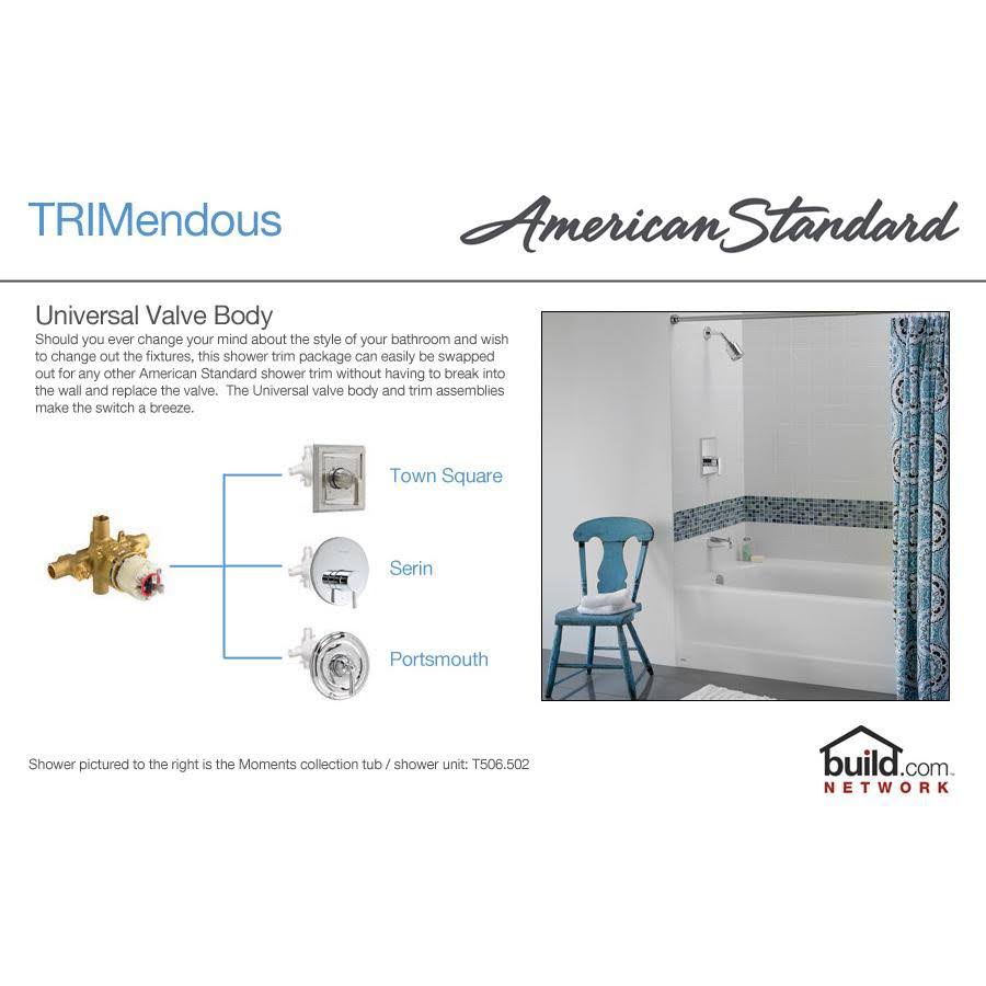 Polished Chrome 3-Handle Bath and Shower H427
