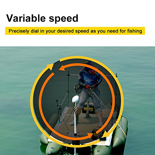White 12V 55LBS 48inch Bow Mount Trolling Motor with Remote Control N9476