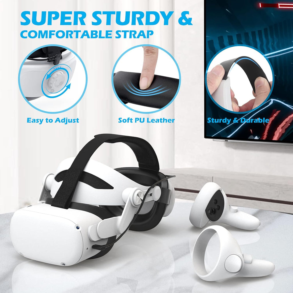 Rechargable Adjustable Head Strap for VR Headset O642451