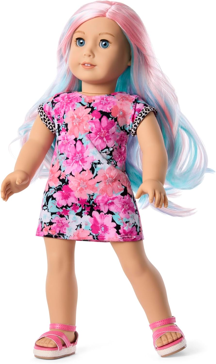 18-inch Doll with Lt Blue Eyes, Multicolor Hair, Lt Skin M854