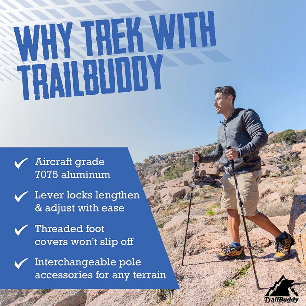 Lightweight Aluminum Adjustable Trekking Poles X6859