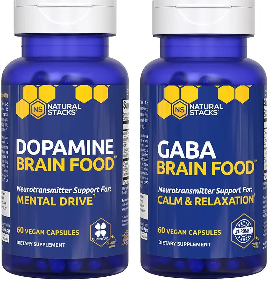120 Capsules Dopamine & GABA Brain Food Bundle B385