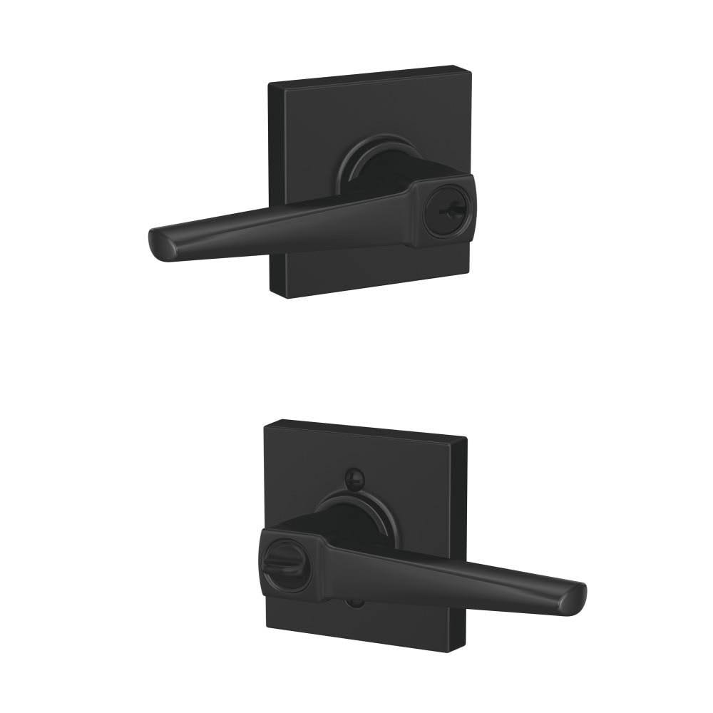 Matte Black Keyed Entry Lever N2424