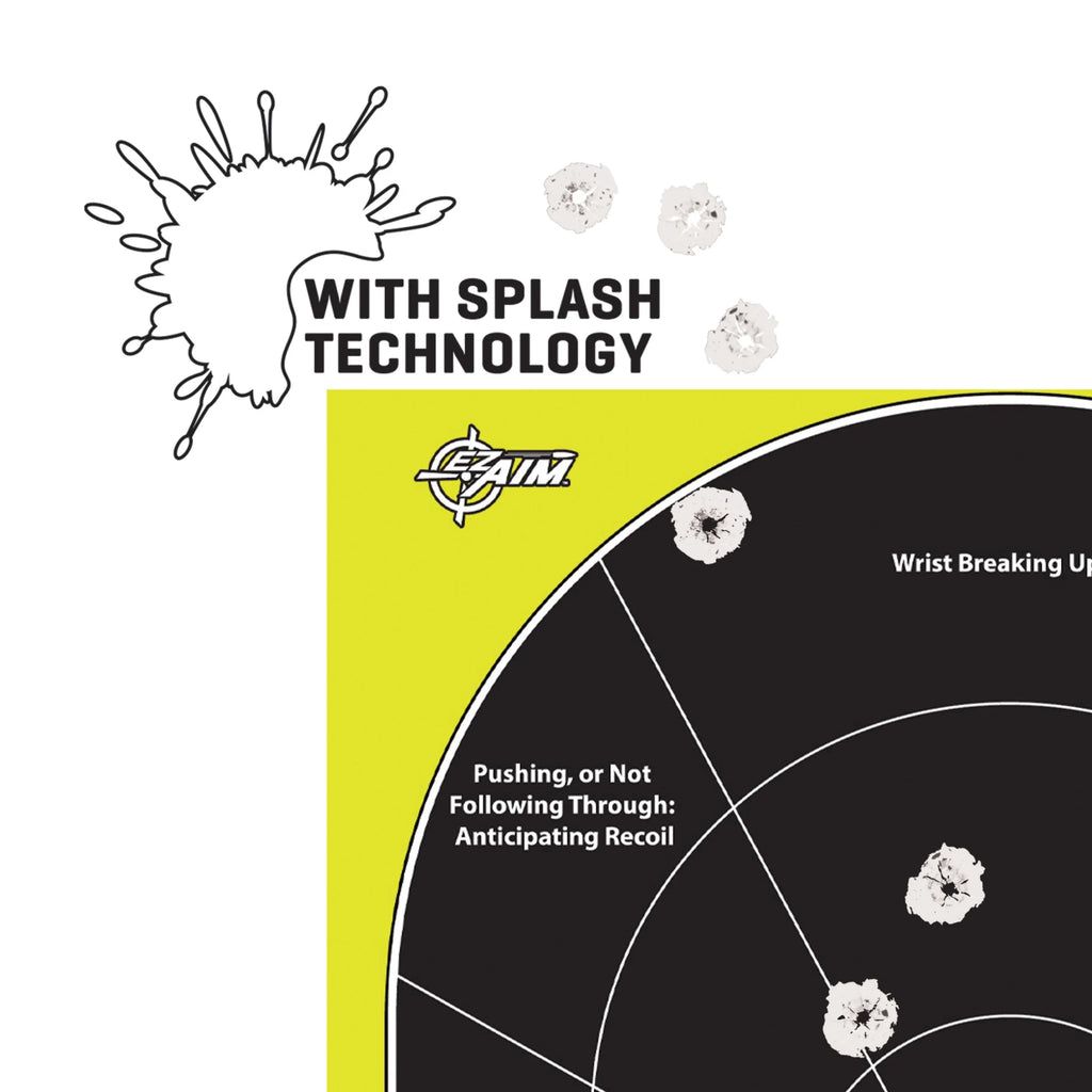 Splash Firearm Shooting Targets, 100-Pack, Black O303383