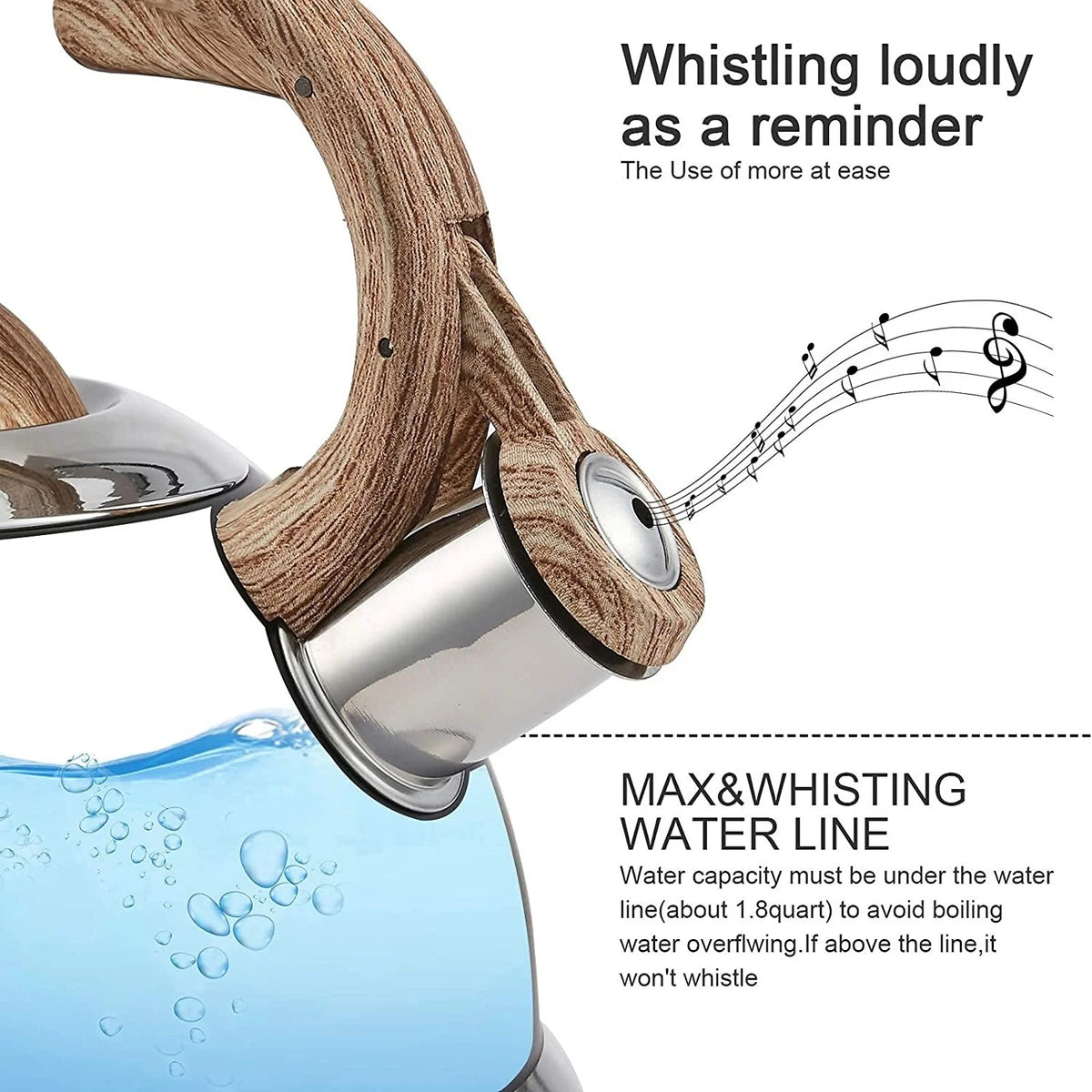 2.3 Qt. Stainless Steel Whistling Tea Kettle Y53268