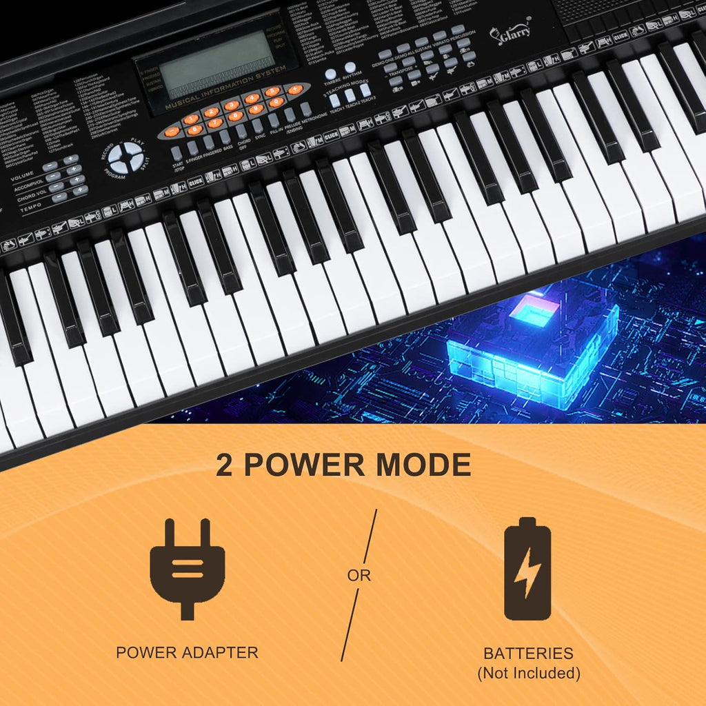 61-Key Portable Electronic Keyboard Piano with LCD Screen S110