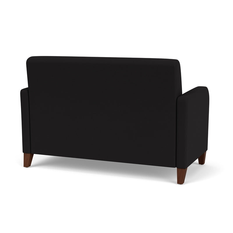 Black Walnut Fabric Lounge Reception Loveseat X824