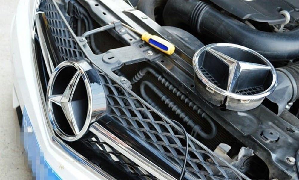 Car Front Grille Star Emblem LED Logo Light White Pack of 2 Z798