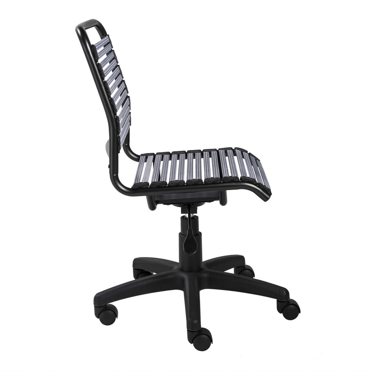 Red Flat Bungie Cords Low Back Office Chair with Graphite Black Frame and Base M4931