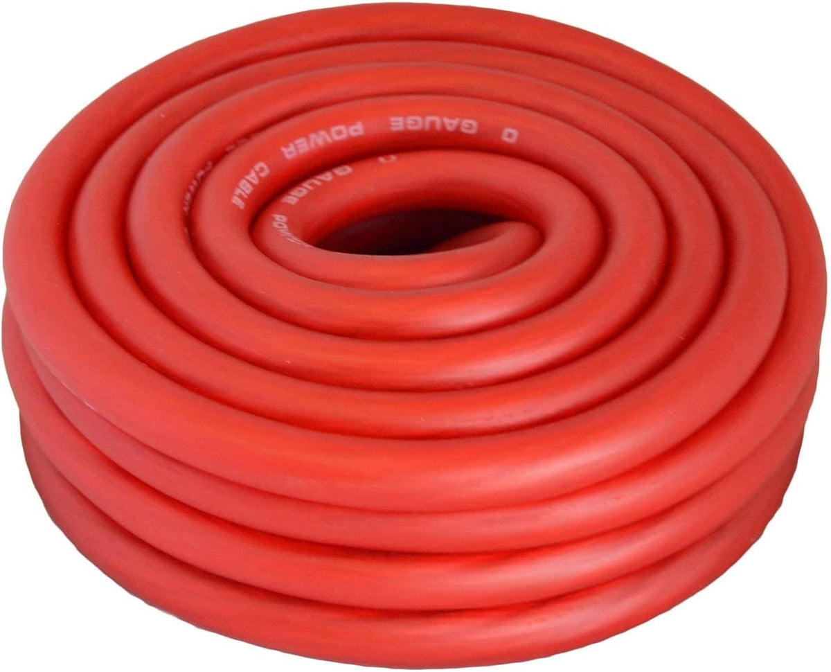 Red 0 Gauge Amplifier Power Ground Wire 25 Feet Cable Y9131
