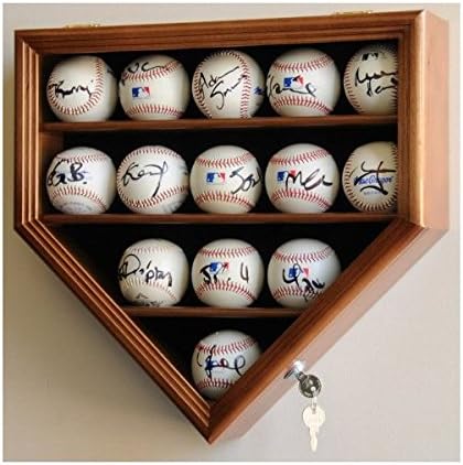 Black Baseball Ball Display Case Cabinet Holder Wall Rack F556074