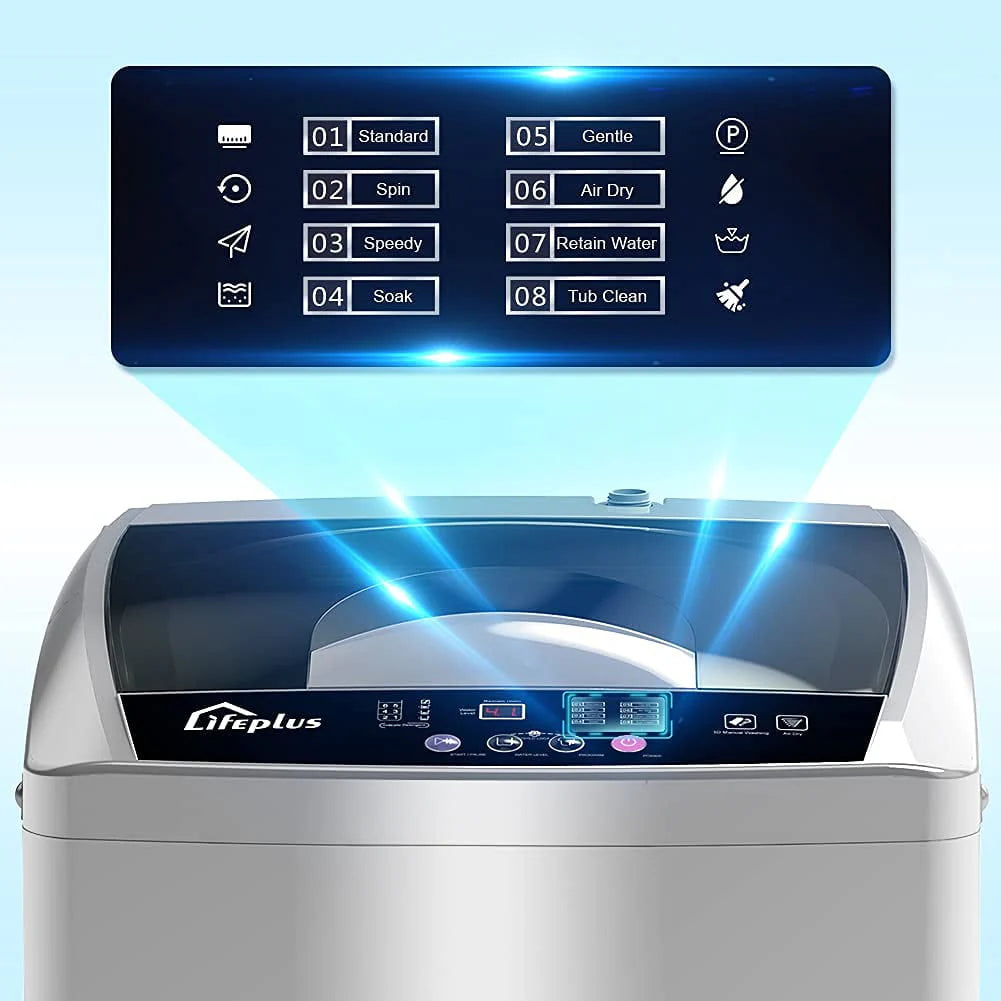 Portable Full-Automatic 1.8 Cu. ft. Top Load Laundry Washer E867