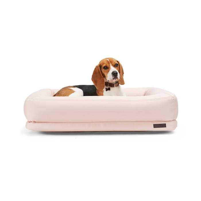 Recycled Fabric Pink Dog Bed N475