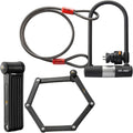 Heavy-Duty Hard Steel Folding Lock with U Lock and Cable A740981