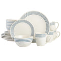 16-Piece White Stoneware Dinnerware Set I9871