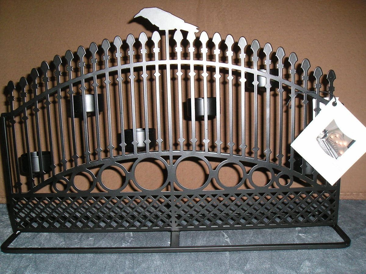 Raven Night Gate Tea Light Candle Holder X483967