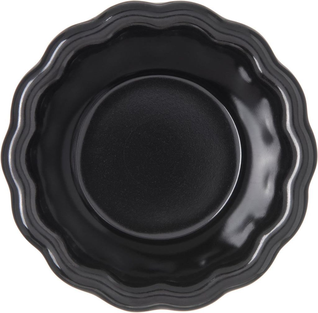 Black Melamine Scalloped Ramekin, 2 oz, Pack of 48 V71247