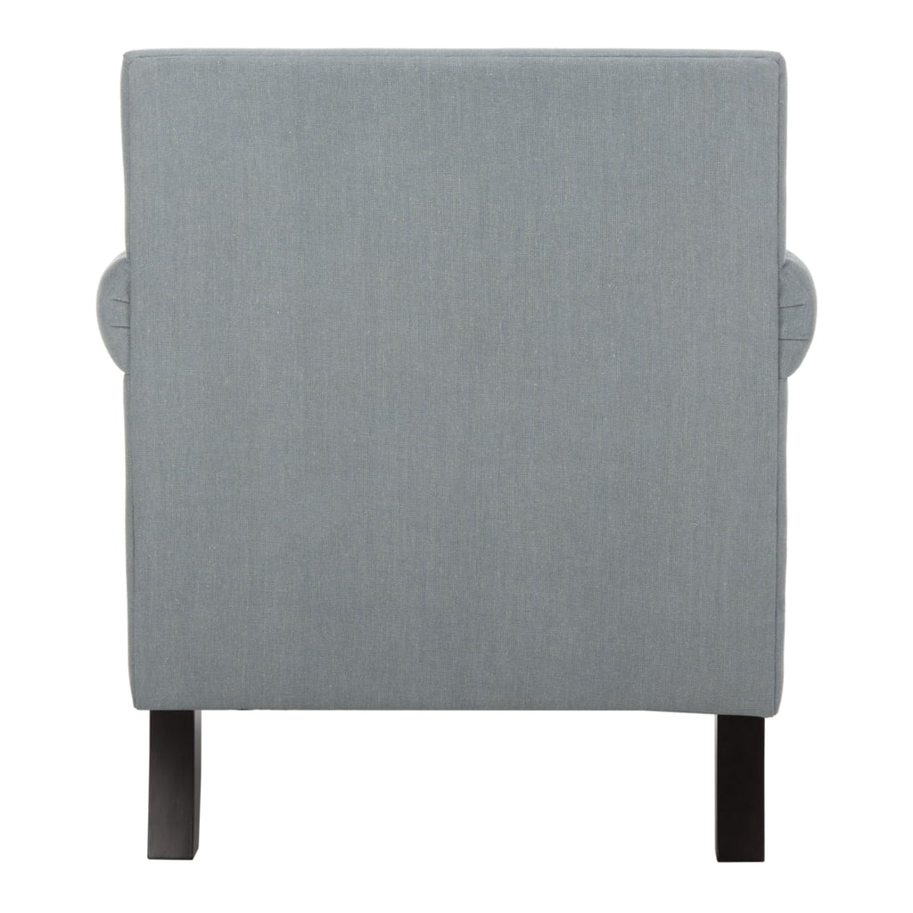 Sky Blue Club Chair with Silver Nail Head X8175