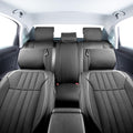 Black Full Set Car Seat Covers PU Leather Linen Z464760
