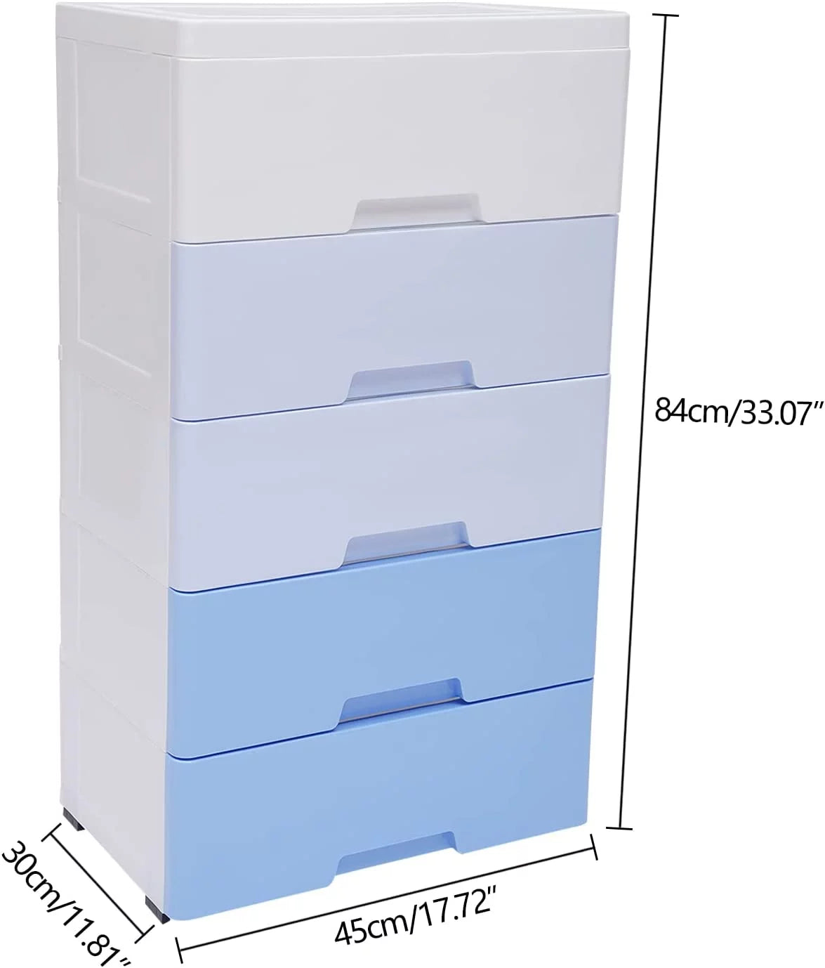 5 Drawers Plastic Storage Cabinet Dresser J53847