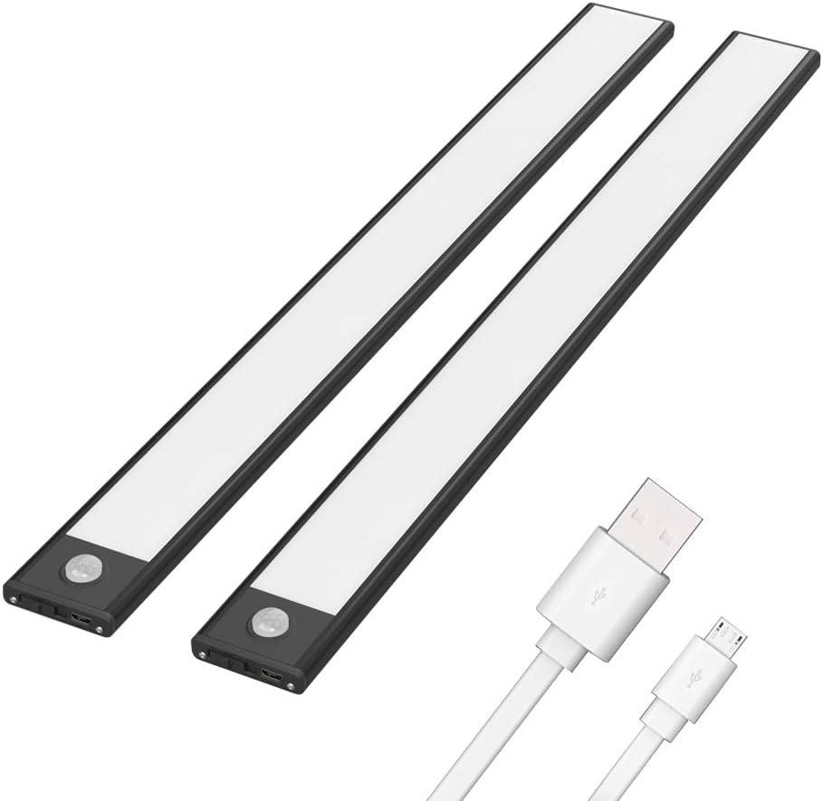 3 Pack Rechargeable Motion Sensor LED Under Cabinet Lights 3000K T60061