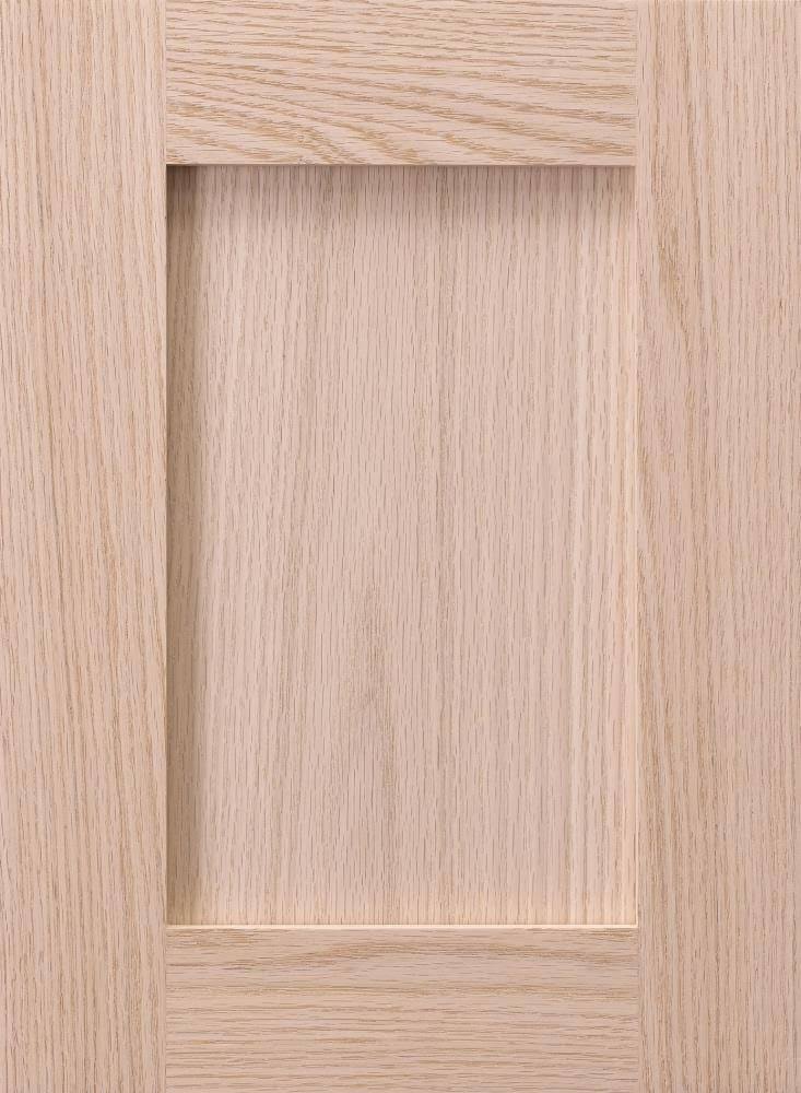 Unfinished Red Oak Shaker Recess Panel Kitchen Cabinet Door Y50404