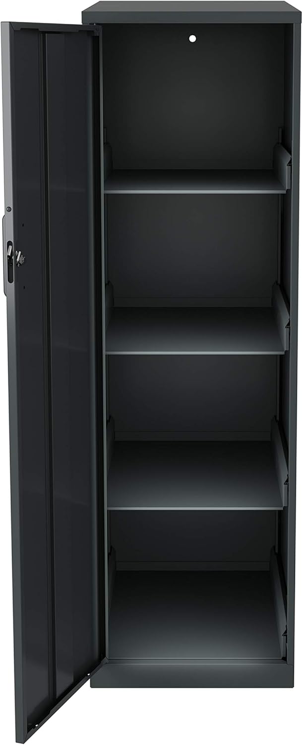 Charcoal 4 Shelf Personal Cabinet N7214