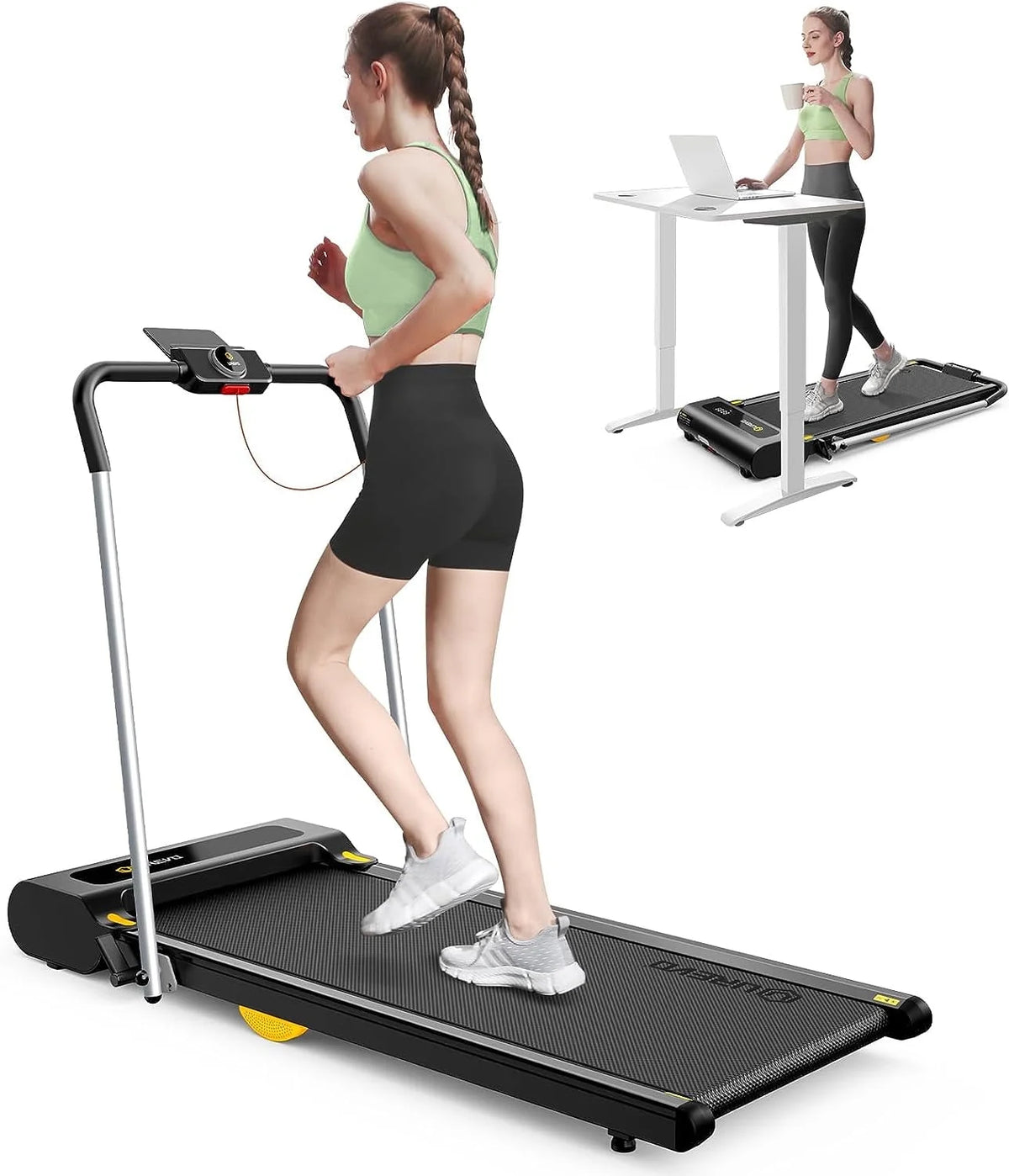 2 in 1 Under Desks Treadmill with Smart Rotary Console B925903
