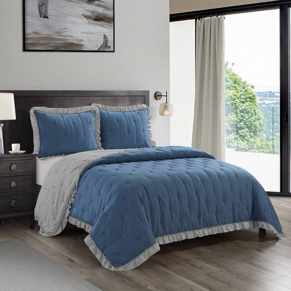3 Piece Microfiber Quilt Set T394