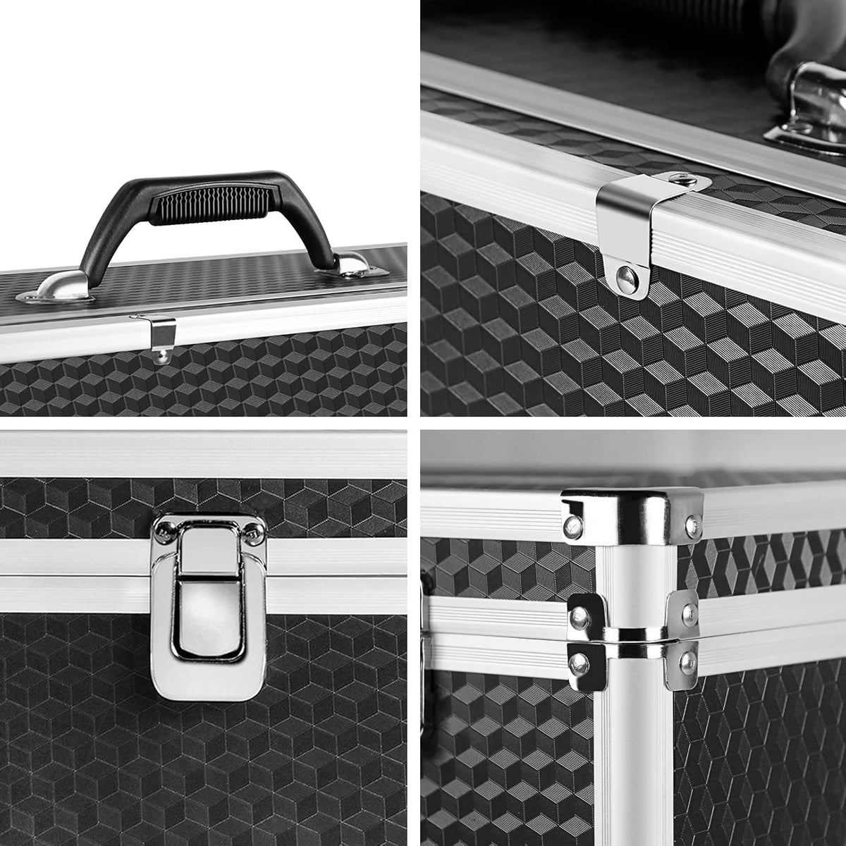 Large Size Carrying Case with Pre-Diced Foam, Aluminum Alloy, Pack of 2 A5613