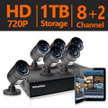 6 HD 720p Security Camera System, 8 Channel CCTV U7273