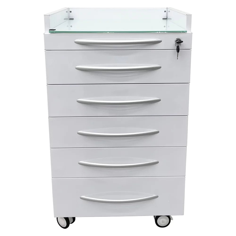 5 Drawers Mobile Cabinet File Storage Cart with Lock X406