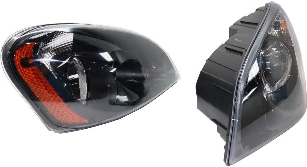 Headlight Assembly for Freightliner Cascadia 2008-2014 Halogen Black X8696