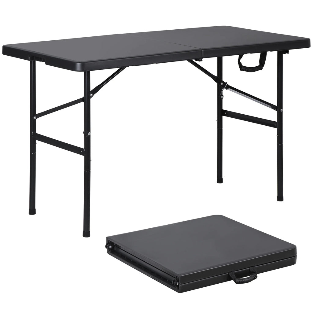 4 Ft Black Folding Plastic Table O6709