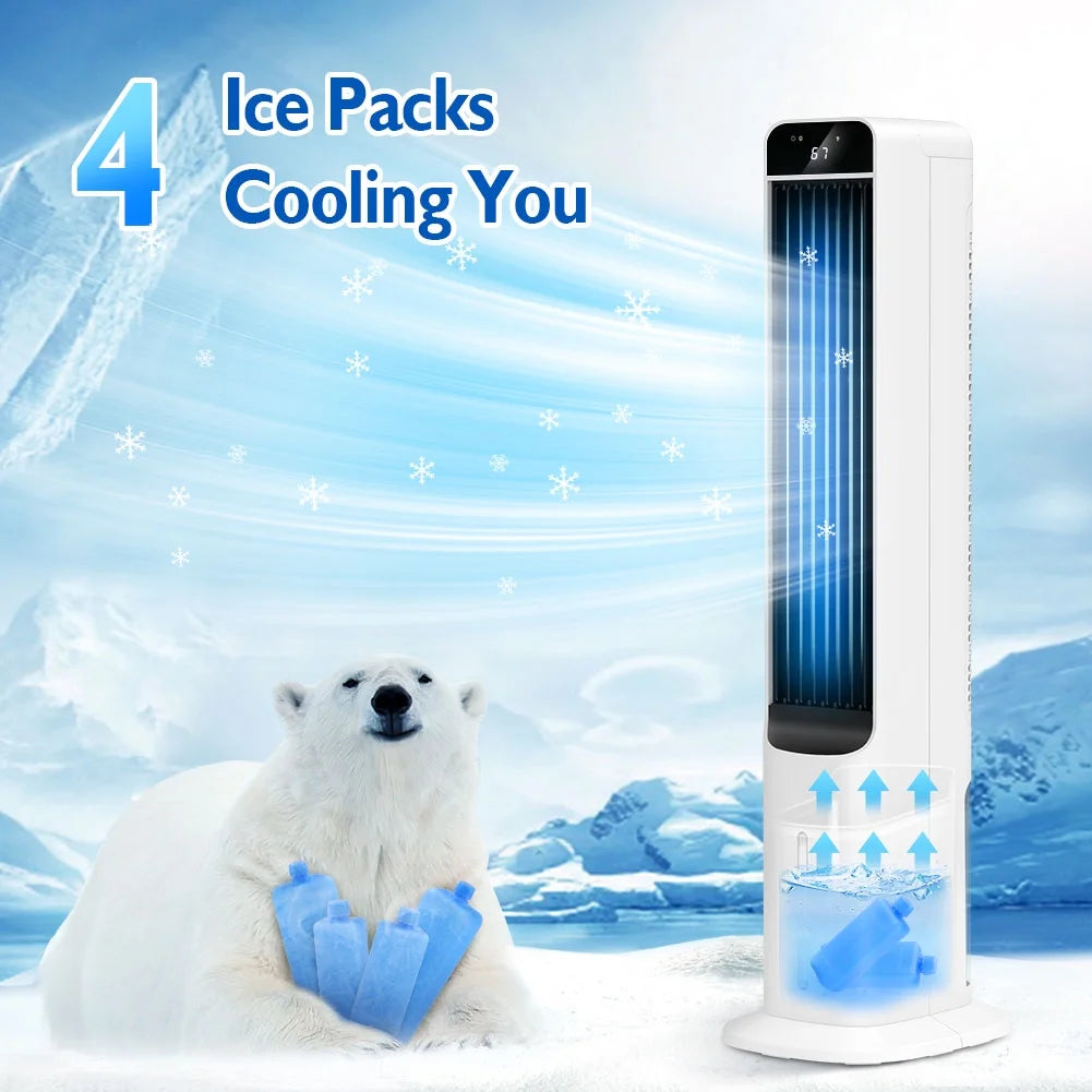 Portable Evaporative Air Cooler Tower Fan 3-in-1 Humidifier T7289