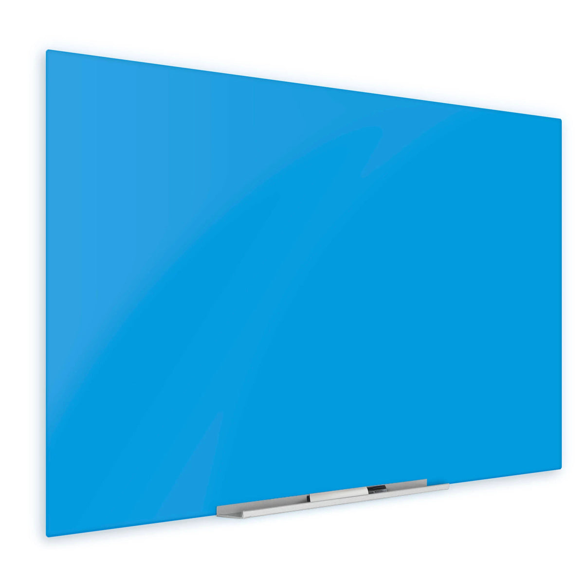 Floating Blue Magnetic Glass Board 48x22 x 60x22 Inches Q63131