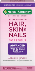Hair, Skin and Nail Biotin & Vitamins A, C, & E Softgels, 120 Ct F706479