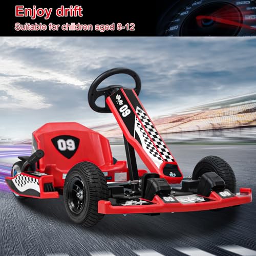 Red Electric Drift Go Kart 350W 16 MPH 36V S23132