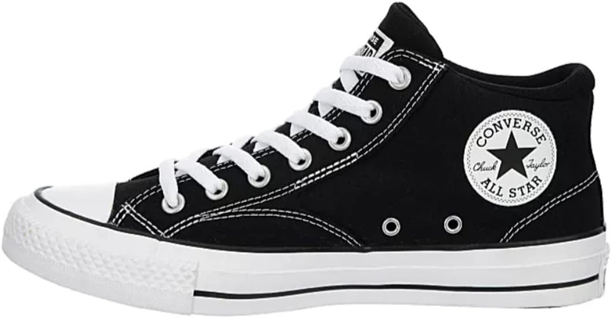 Black White Mid High Canvas Sneaker X217302
