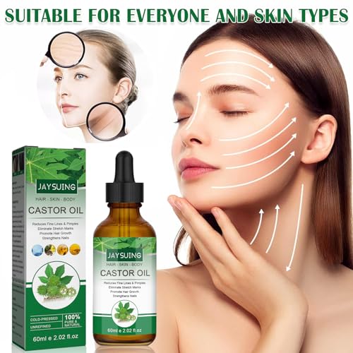 Cold Pressed Pure Castor Oil in Glass Bottle E751373