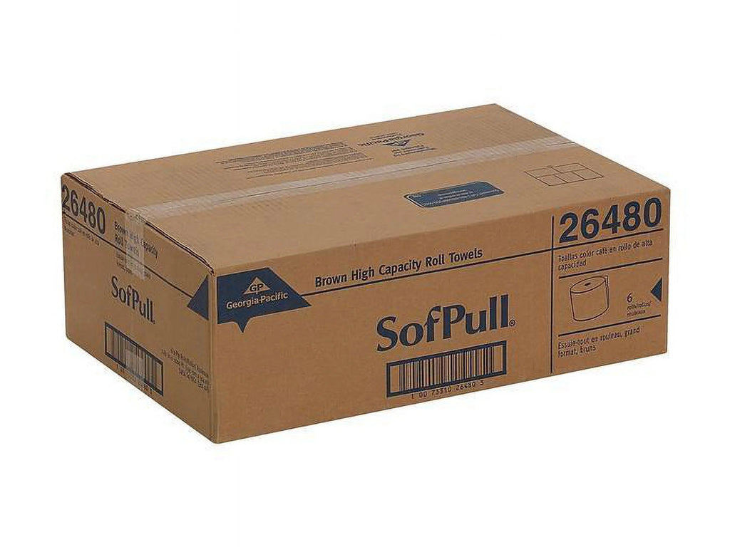Brown Nonperforated Hardwound Roll Paper Towel 6 Rolls U21524