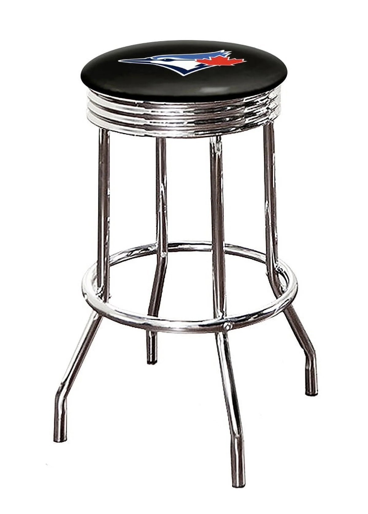 Backless Chrome Metal Swivel Bar Stool Y47359