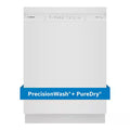 White Front Control Tall Tub Dishwasher with Stainless Steel Tub M3855