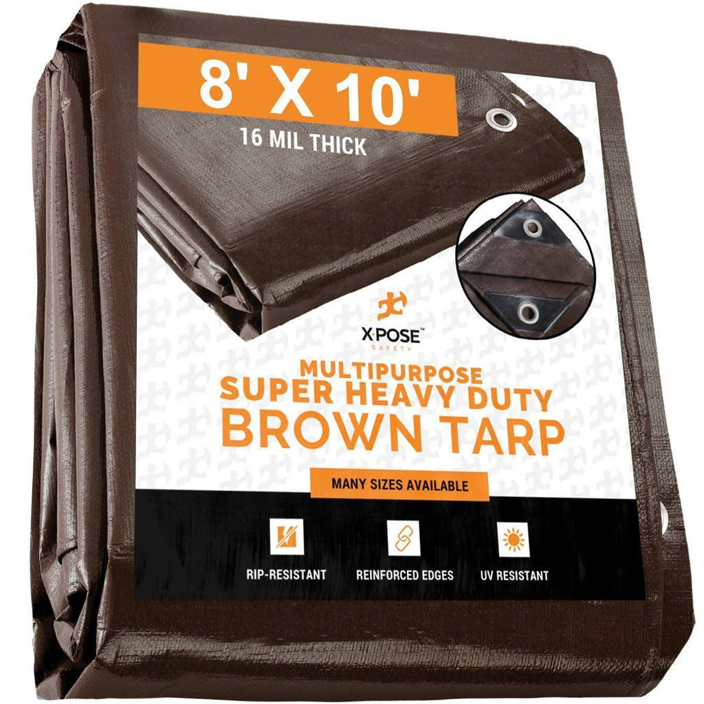 Brown Poly Tarps 8 x 10, Case of 8 R898