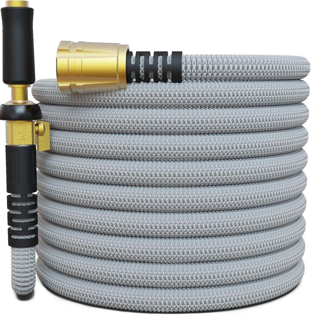 100FT Expandable Garden Hose with Triple Latex Core Brass Fittings N316