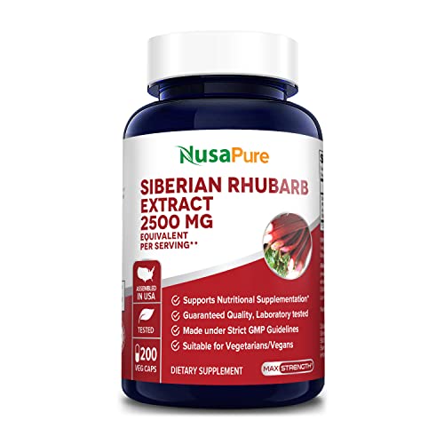 Siberian Rhubarb 10:1 Extract 2500mg 200 Veggie Capsules G607